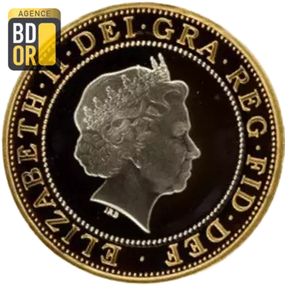2 Pounds - Elizabeth II 4th portrait; Rugby World Cup 1999 - Silver Proof