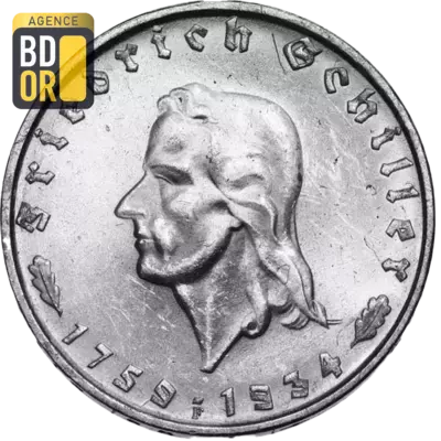 2 Reichsmark (Friedrich Schiller), 1934