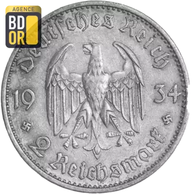 2 Reichsmark (Garnison de Potsdam), 1934