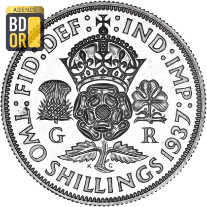 2 shilling George VI argent 