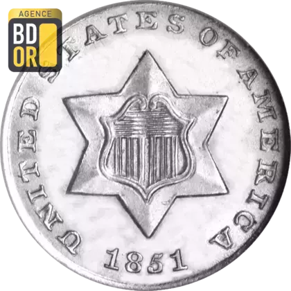 3 Cents Argent 1851 à 1873