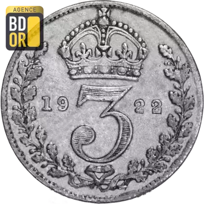 3 pence George V maundy coinage, 1ère effigie