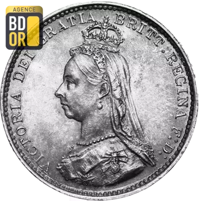 3 pence Victoria maundy coinage, effigie du jubilÃ©