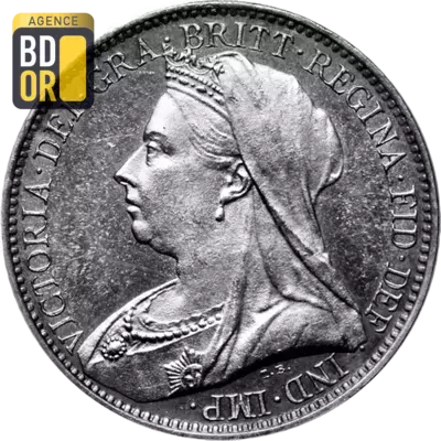 3 pence Victoria maundy coinage, 'old head'
