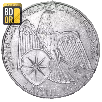 3 Reichsmark (Union de Waldeck avec la Prussie), 1929