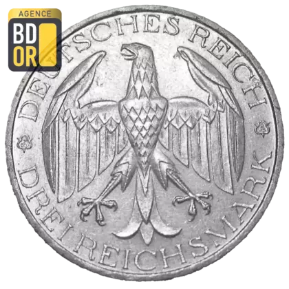 3 Reichsmark (Union de Waldeck avec la Prussie), 1929