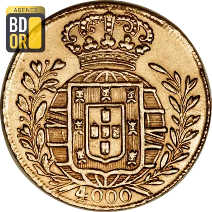 4000 Reis Or 1818 à 1822