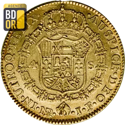 4 Escudos Or Ferdinand VII Colombie 1818-1819