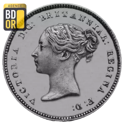 4 pence Victoria maundy coinage, 'young head'