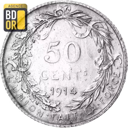 50 centimes Albert Ier 1910-1914