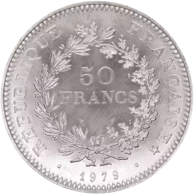 pièce argent hercule 50 francs 