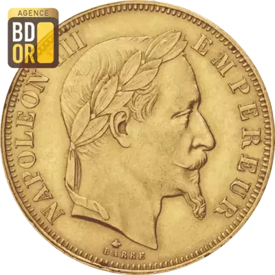 50 Frs Or NapolÃ©on III TÃªte laurÃ©e