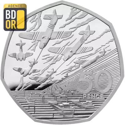 50 pence D-Day argent