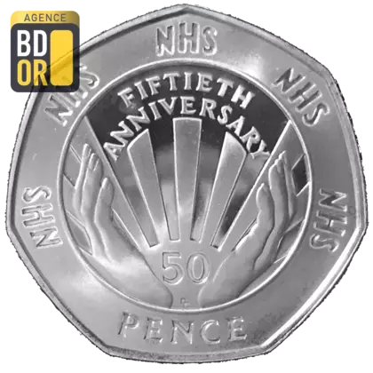50 Pence - Elizabeth II NHS Anniversary - Silver Proof