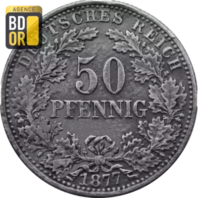 50 Pfennig Wilhelm I 1877 Ã  1878