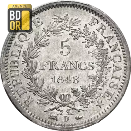 5 Francs Hercule 1848 à 1849