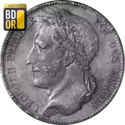 5 francs LÃ©opold Ier TÃªte LaurÃ©e 1832-1849