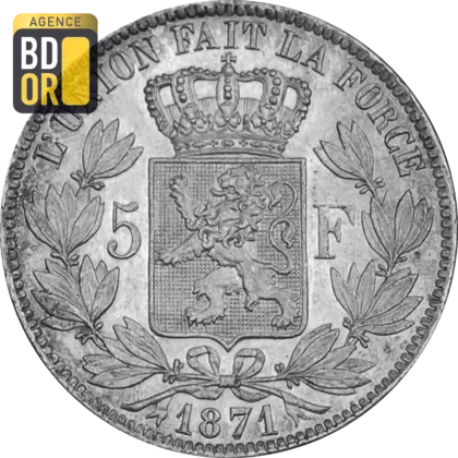 5 francs Léopold II 1865-1878 