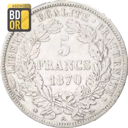 5 Frs Cérès Avec Légende