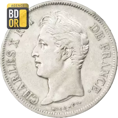 5 Frs Charles X Second type 