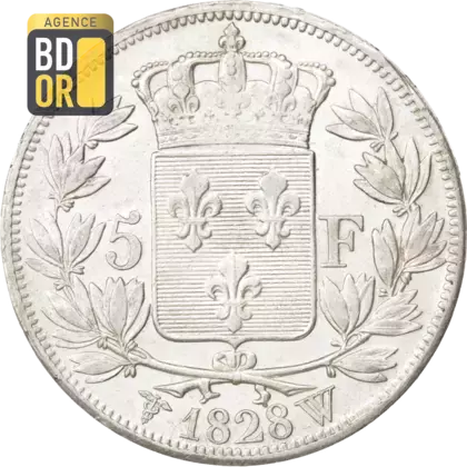 5 Frs Charles X Second type 