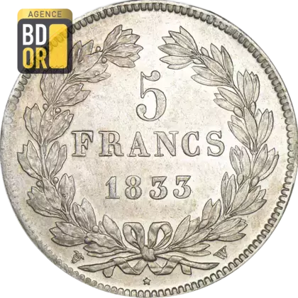 5 Frs Louis-Philippe Ier Tête Laurée