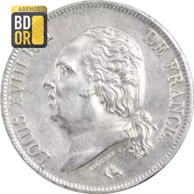 5 Frs Louis XVIII Buste Nu