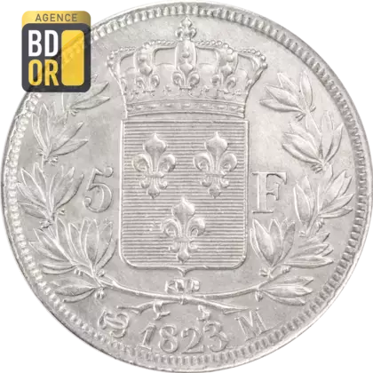 5 Frs Louis XVIII Buste Nu