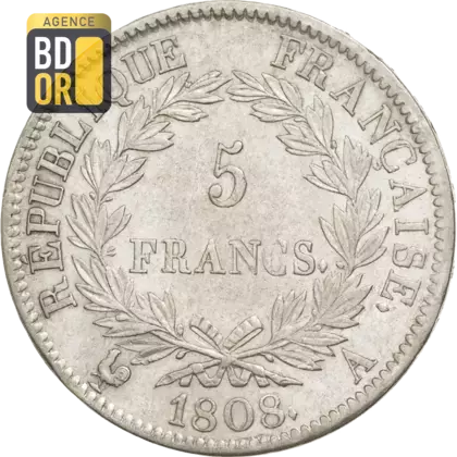 5 Frs Napoléon Lauré République