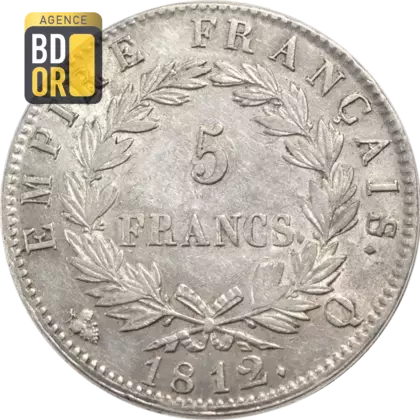 5 Frs Napoléon Lauré Revers Empire