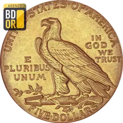 5 $ Or Tête d'Indien 