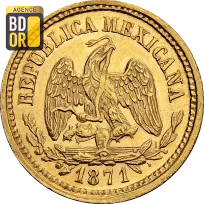 5 Pesos Or 1870 Ã  1905