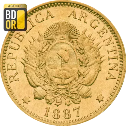 5 Pesos Or 1881 à 1896