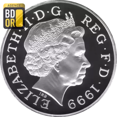 5 Pounds - Elizabeth II; Millennium, Silver Proof