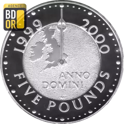 5 Pounds - Elizabeth II; Millennium, Silver Proof