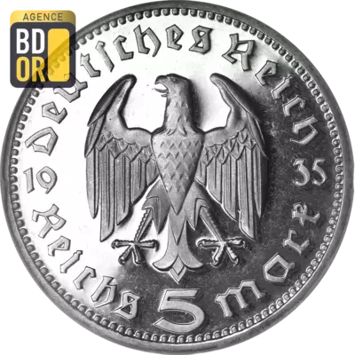 5 Reichsmark (Paul von Hindenburg), 1935-1936