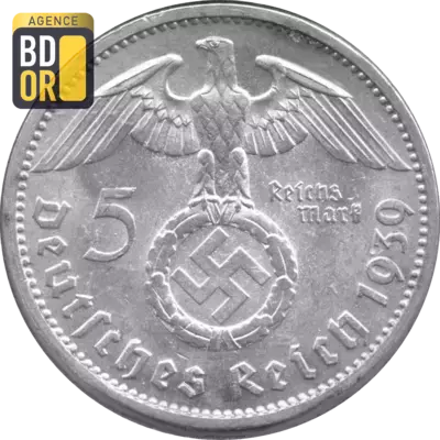 5 Reichsmark (Paul von Hindenburg), 1936-1939