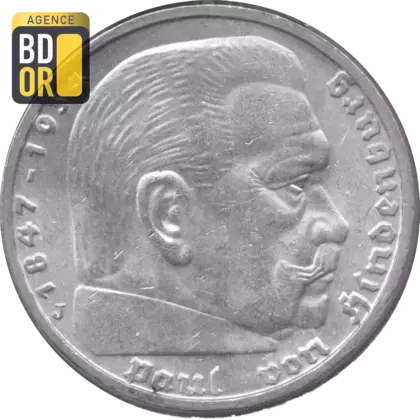 5 Reichsmark (Paul von Hindenburg), 1936-1939