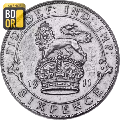 6 pence George V 1ère effigie