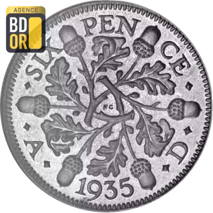 6 pence George V 2e effigie, 2e type