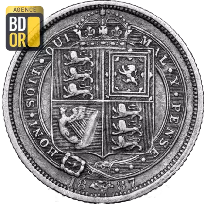 6 pence Victoria effigie du jubilé, 1er type