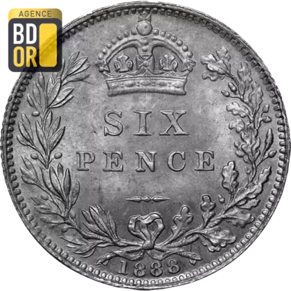 6 pence Victoria effigie du jubilé, 2e type