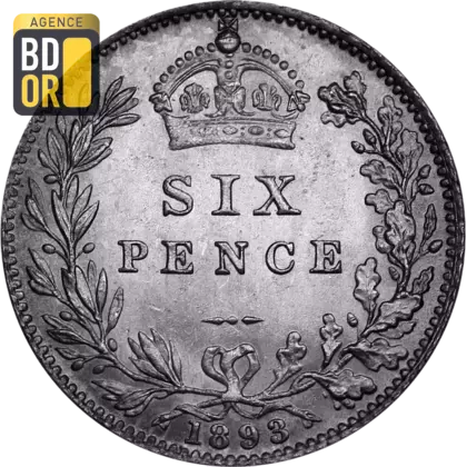 6 pence Victoria 'old head'