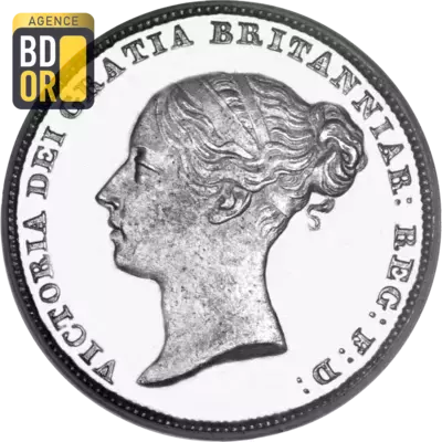 6 pence Victoria 'young head', 1er type