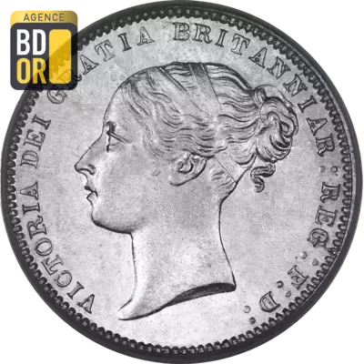 6 pence Victoria 'young head', 2e type
