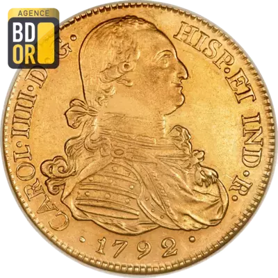8 Escudos Or Charles IV Colombie 1791-1808