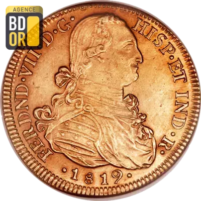8 Escudos Or Ferdinand VII Colombie 1828-1820