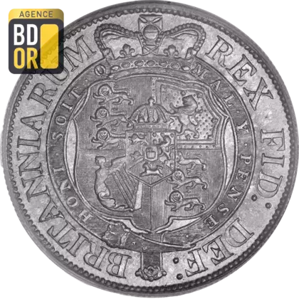 Demi couronne George III 3e effigie, petite tête