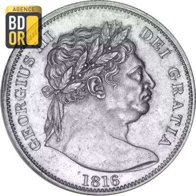 Demi couronne George III 3e effigie, tÃªte large