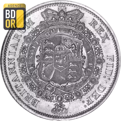 Demi couronne George III 3e effigie, tête large